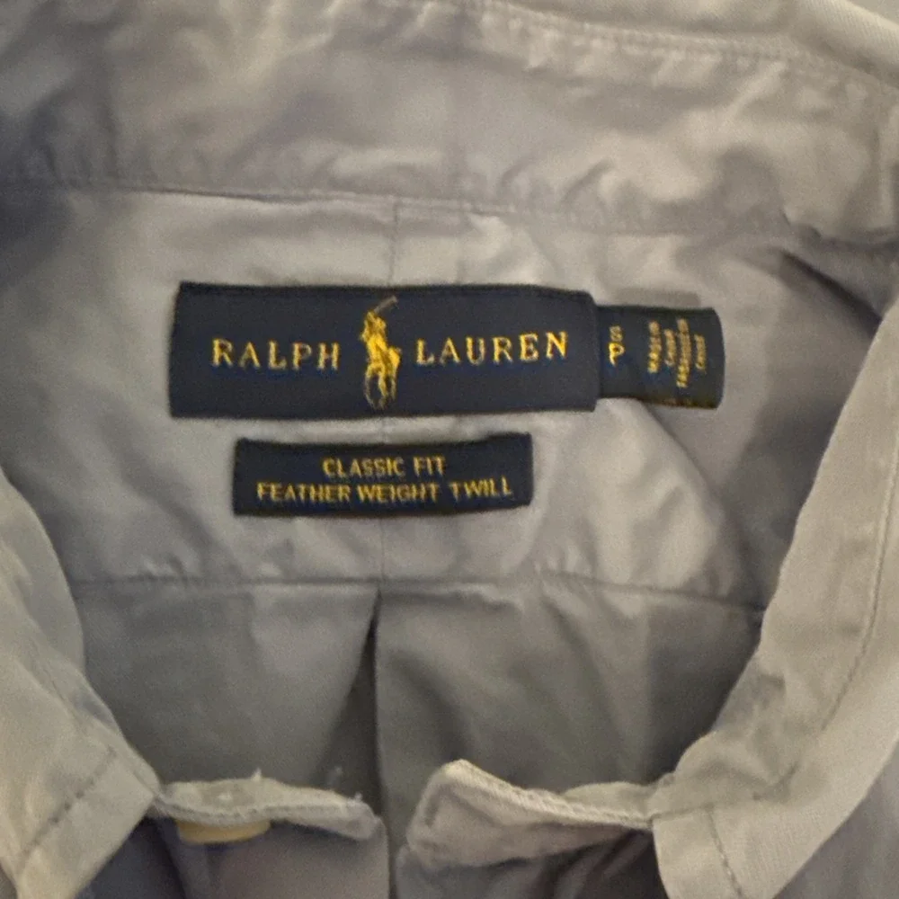 Polo Ralph Lauren Classic Fit Featherweight Twill Shirt Men's Small Blue Preppy